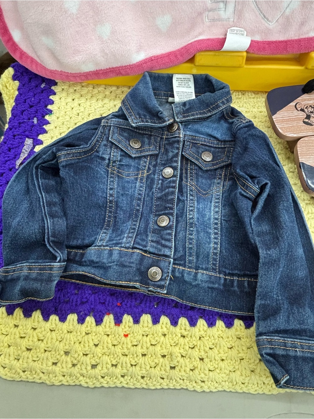 Vintage tough skins trucker denim jacket child size 2T